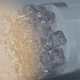 Artist’s impression of superionic ice forming on the surface of a diamond.